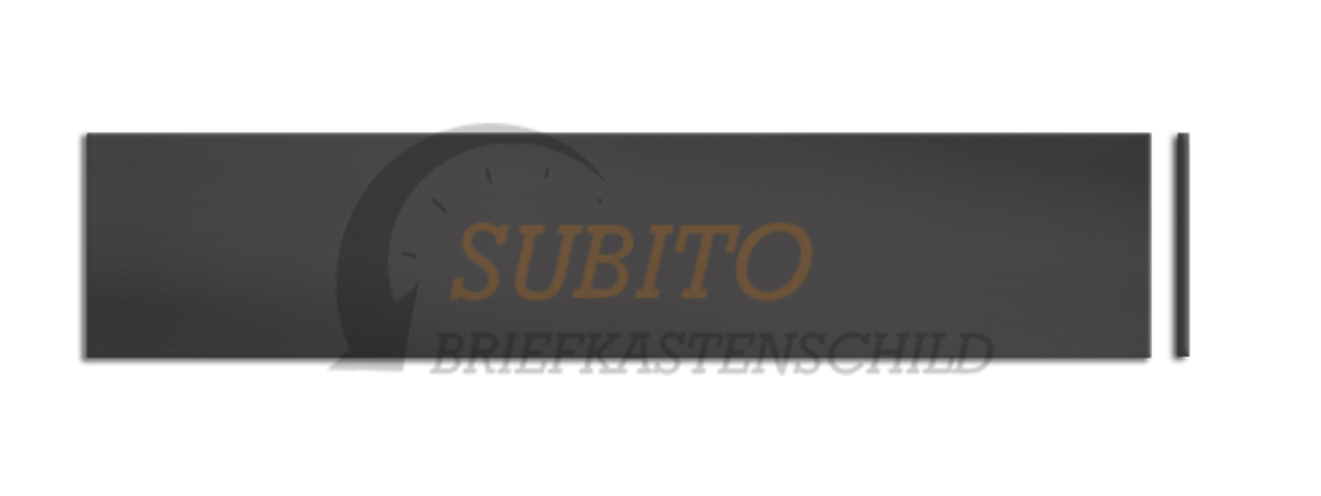 Briefkastenschild Schweizer 119 x 25 x 1,6 Kunststoff schwarz